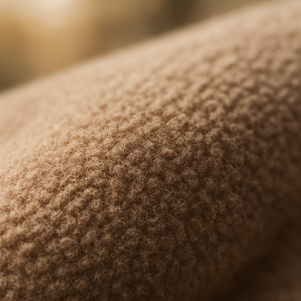 Fleece mid layer material close-up