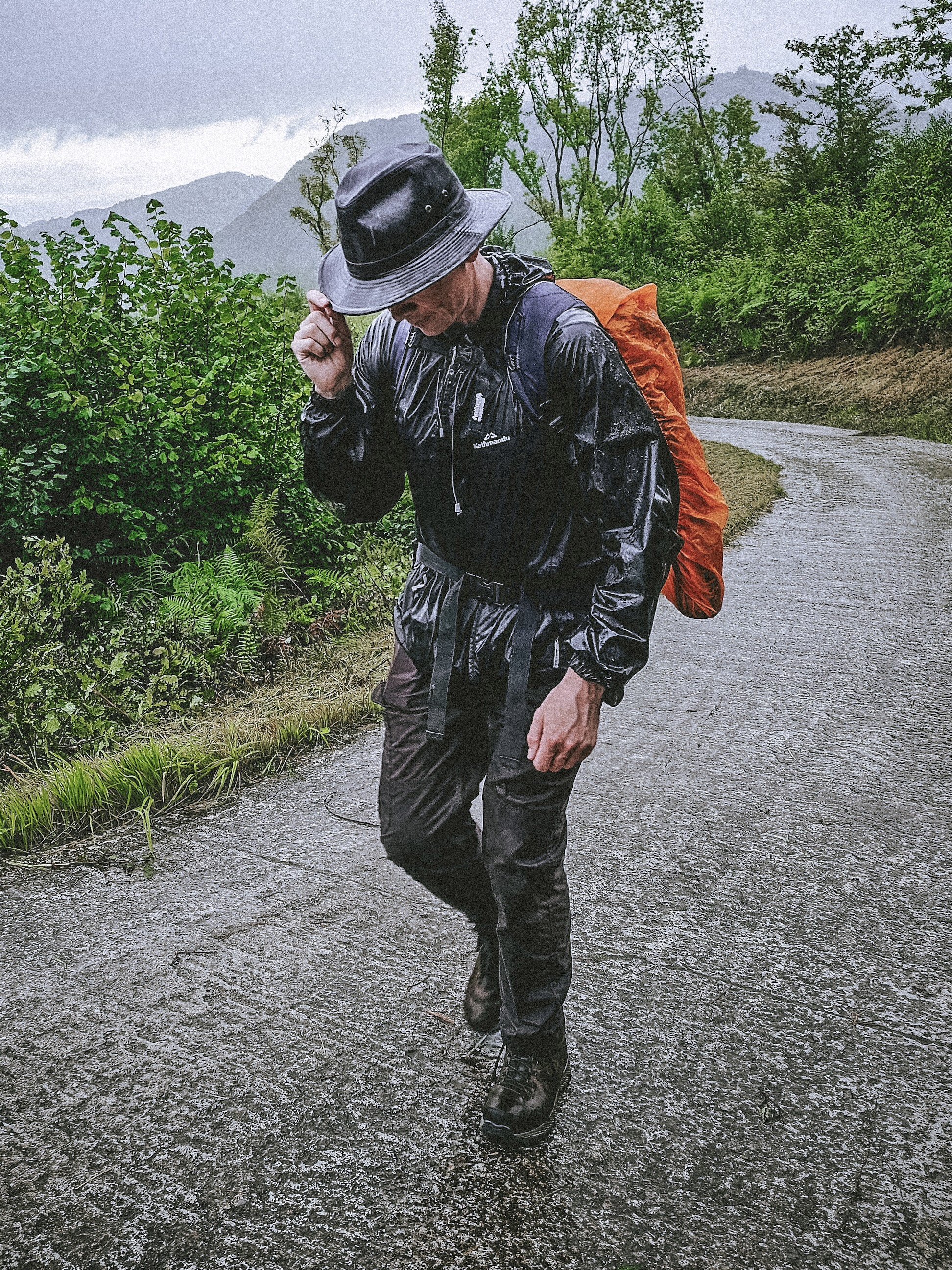 Seb walking the Camino de Santiago
